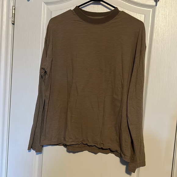 Oak + Fort Tan/Brown Longsleeve T Shirt - Picture 1 of 3